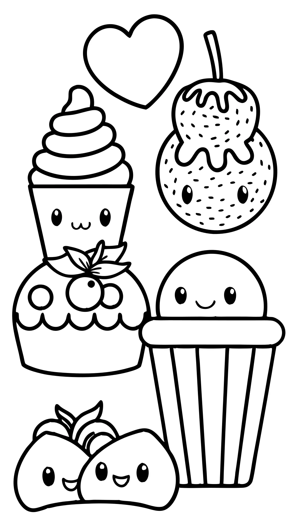 cute coloring pages food